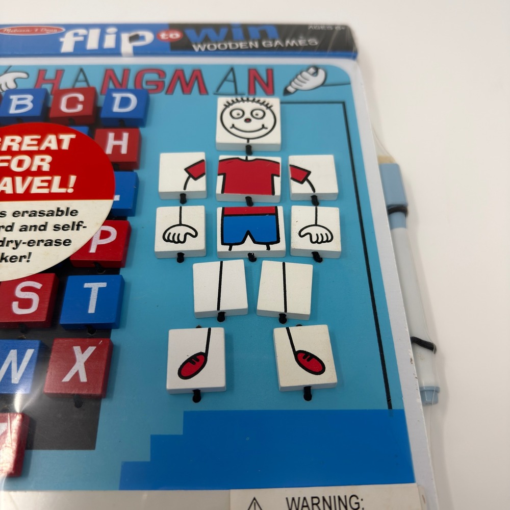 Melissa & Doug Flip to Win Wooden Hangman Travel Game New in wrapper - Picture 8 of 11